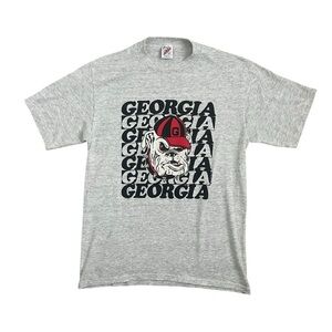 Vintage Georgia Bulldogs Men’s Large Gray Georgia Graphic Tee Single Stitch